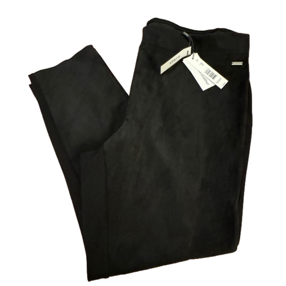 NWT T Tahari Plus Size 1X Woman Black Faux Leather Legging